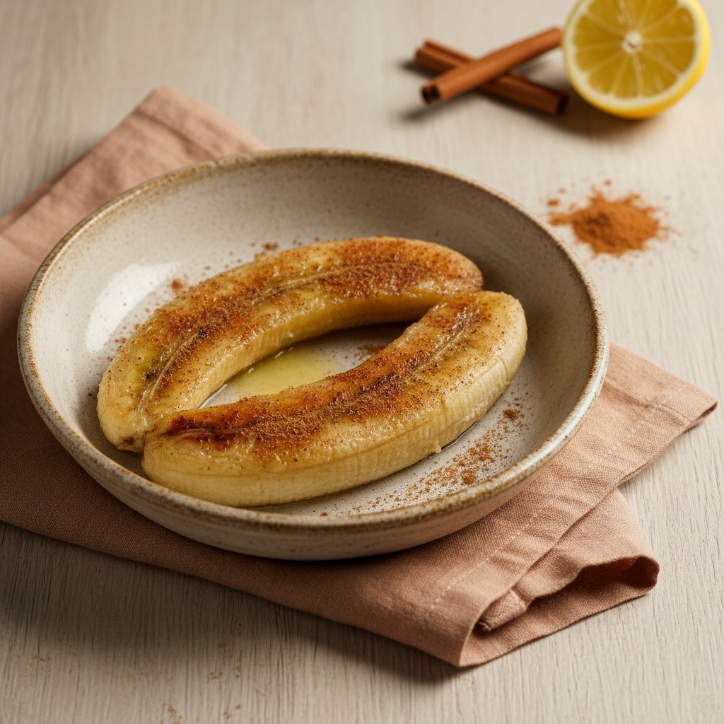 Banana assada com canela