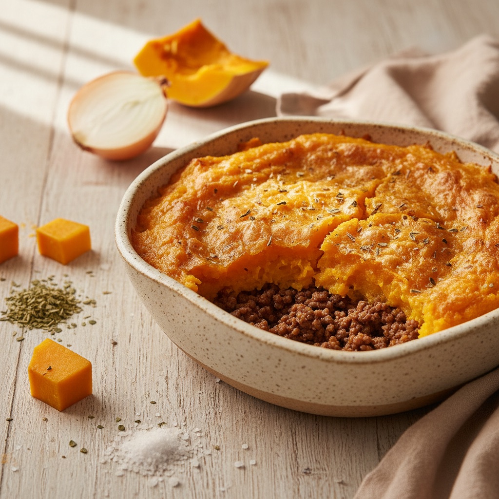 Escondidinho de abóbora com carne moída