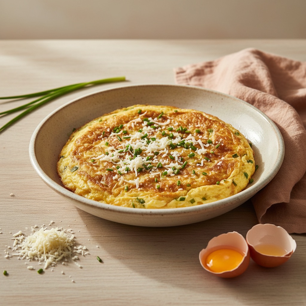 Omelete simples da noite