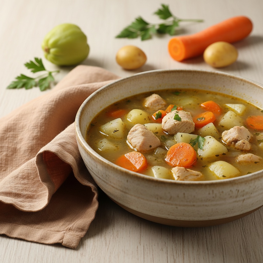 Sopa de legumes com frango